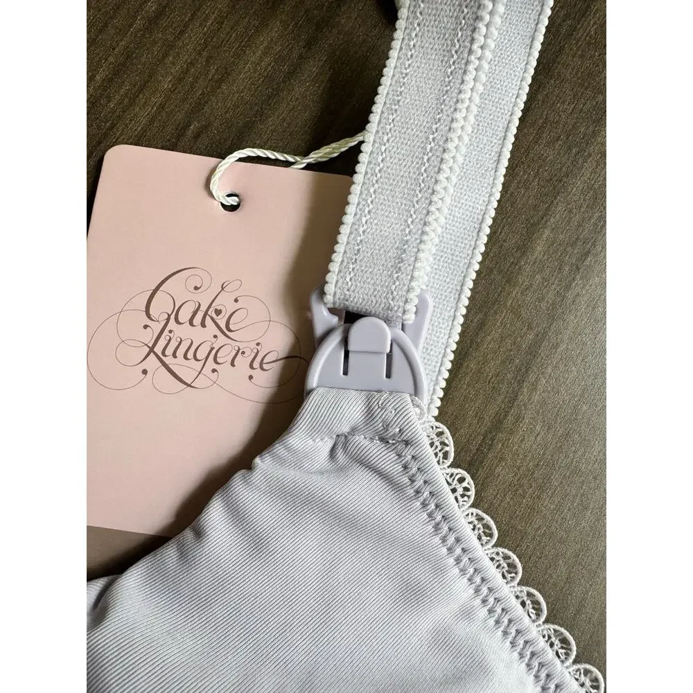NWT Cake Lingerie Maternity Wireless Nursing Bra Plum Melba Purple Unlined 34B